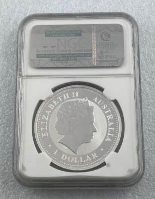 2001 Australia Kookaburra 1oz Silver $1 Professionally Graded NGC