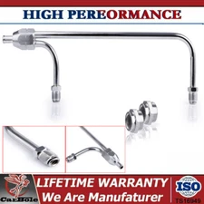 1552 Double Pumper Dual Feed Fuel Line Chrome For Holley Carburetor 4150