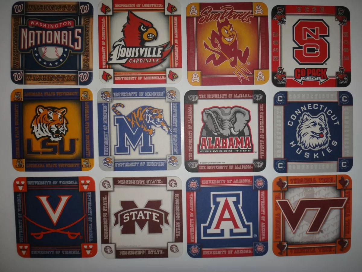 12 NEW 2 Side College Universities SPORTS Teams Mixed Drink
