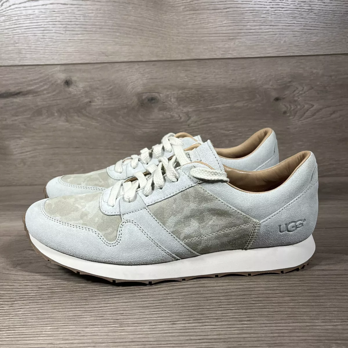 UGG Trigo 1094670 Cement Grey Suede Camo Lace Up Shoes Sneaker Mens Size 9