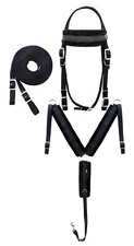 Horse Western 3-Piece Nylon Bridle Breast Collar Reins Tack Set 601J03