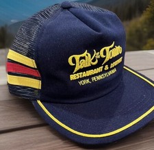 VTG 3 Stripe Trucker Foam SnapBack Cap Hat Talk Of Town York PA Made In USA