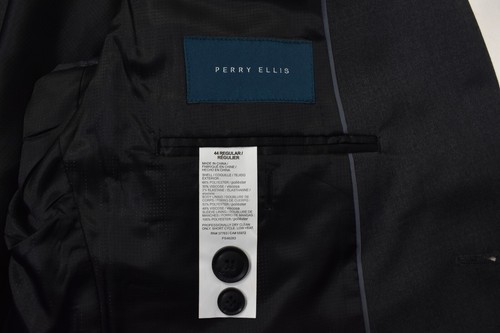 PERRY ELLIS Heather Charcoal SLIM FIT Two-Button Stretch Blazer Jacket 44R - Picture 6 of 6