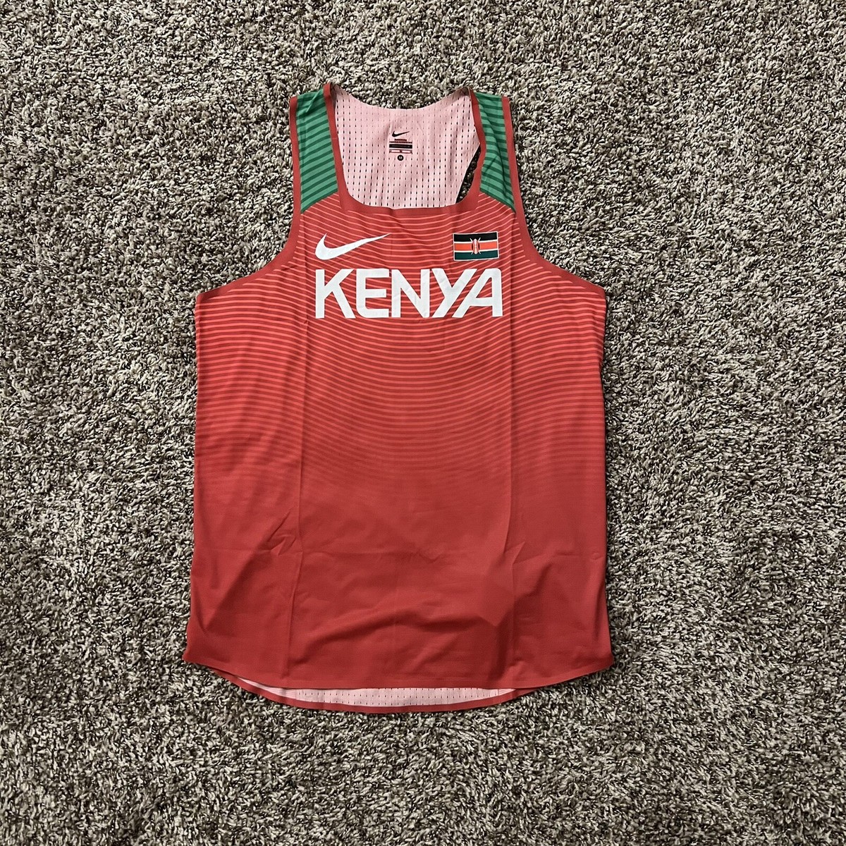 Nike Pro Elite Kenya Olympic Distance Singlet Track Field 898134