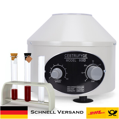 6x 20ml Elektrische Labor Zentrifuge Tischzentrifuge Blutzentrifuge 0-4000U/min 