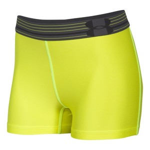 Women-039-s-Under-Armour-1270720-HeatGear-Shorty-3-Neon-Yellow-Compression-Shorts