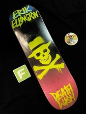 SUPER RARE Erik Ellington Spray Skull Cross Deathwish Skateboard Deck Neon Pro