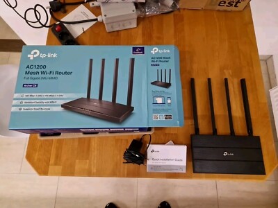TP-Link Archer C6 WLAN-Router AC1200 Dualband Schwarz  4-Port-Switch