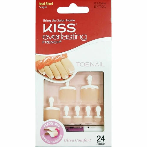 Tips bianco effetto french per unghie finte per manicure e pedicure