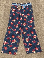 NWT New Matilda Jane Girls Blue Pink Floral Happy Harvest Pants Sz 12