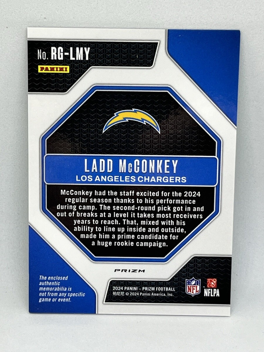 2024 Panini Prizm Ladd McConkey RC Rookie Gear Neon Green Pulsar