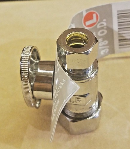 Válvula recta cromada Keeney K2068PCLF 5/8"" x 3/8"" giro 1/4 vuelta envío gratuito - Imagen 6 de 6