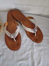 Brighton Aloft Off White Leather Silvertone B...