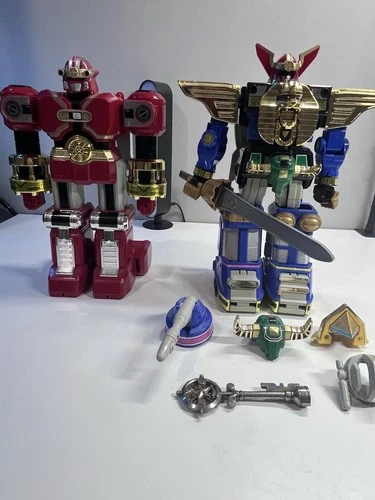 Vintage Power Rangers Zeo Deluxe Megazord And Deluxe Red Battlezord Lot