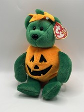 Ty Beanie Babies Tricky the Pumpkin Bear 2003 Halloween With Tags