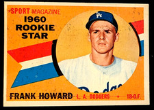 1960 TOPPS #132 FRANK HOWARD Los Angeles Dodgers ROOKIE Card Good- Very Good. rookie card picture
