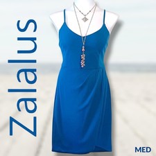 Zalalus Teal Blue Spaghetti Strap Bodycon Stretch Tulip-hem Mini-dress - Med