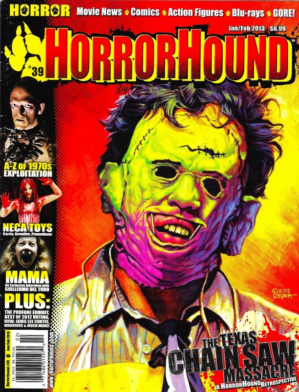HorrorHound #39, Jan/Feb 2013, interviews with Guillermo Del Toro, Chloe Sevigny