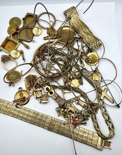 10K 12K 14K Gold Filled Mix Lot Jewelry 317 Grams Clean Scrap Some Wear