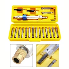 Half Time Drill Driver with Flip Head and Multiple Bits in Storage Box