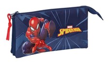 SPIDERMAN   Triple Pencil Case, Children's Pencil Case, Ideal for School Childre
