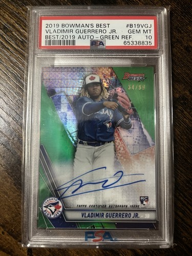 2019 Bowman's Best Vladimir Guerrero Jr Green /99 RC Auto PSA 10