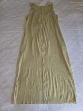NWT Madewell Women Maxi Tank Dress  Scoop Neck Open Back Yellow Size Large 