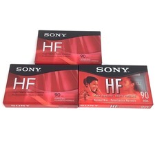 Sony HF 90 Minute Blank Audio High Fidelity Cassette Tapes Normal Bias, 3 Pack