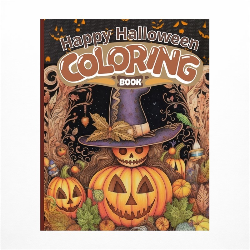Happy Halloween Coloring Book: Fun, Easy and Bold Coloring Pages for Kids, Te...