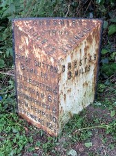 Photo 6x4 Old Milepost by the A41, south of Backford Bridge Moston/SJ407 c2016