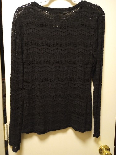 bcbg maxazria top large Black See Gray Pictures For Pattern Long Sleeve - Bild 7 von 9