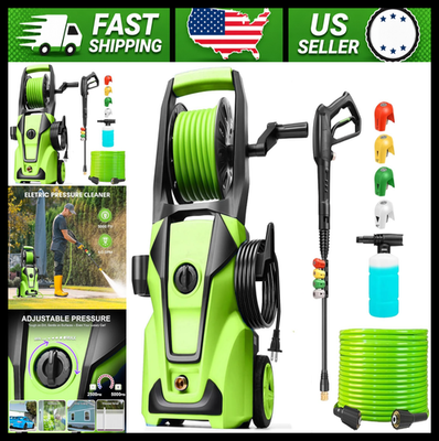 #ad Electric Pressure Washer 5000 PSI 4.0 GPM with Hose Reel Nozzles Foam Cannon $279.99