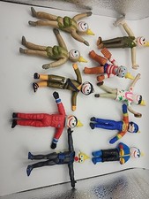 Lot Bundle of 10 Vintage Jack In The Box PVC Bendy Toys.
