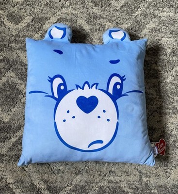 Care Bears Grumpy Bear Square Throw Pillow Blue NWT Mad Engine