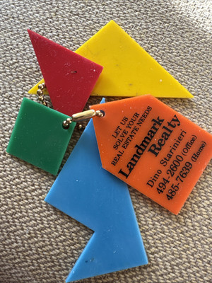 Vintage Keychain Puzzle Advertising Landmark Realty Rare