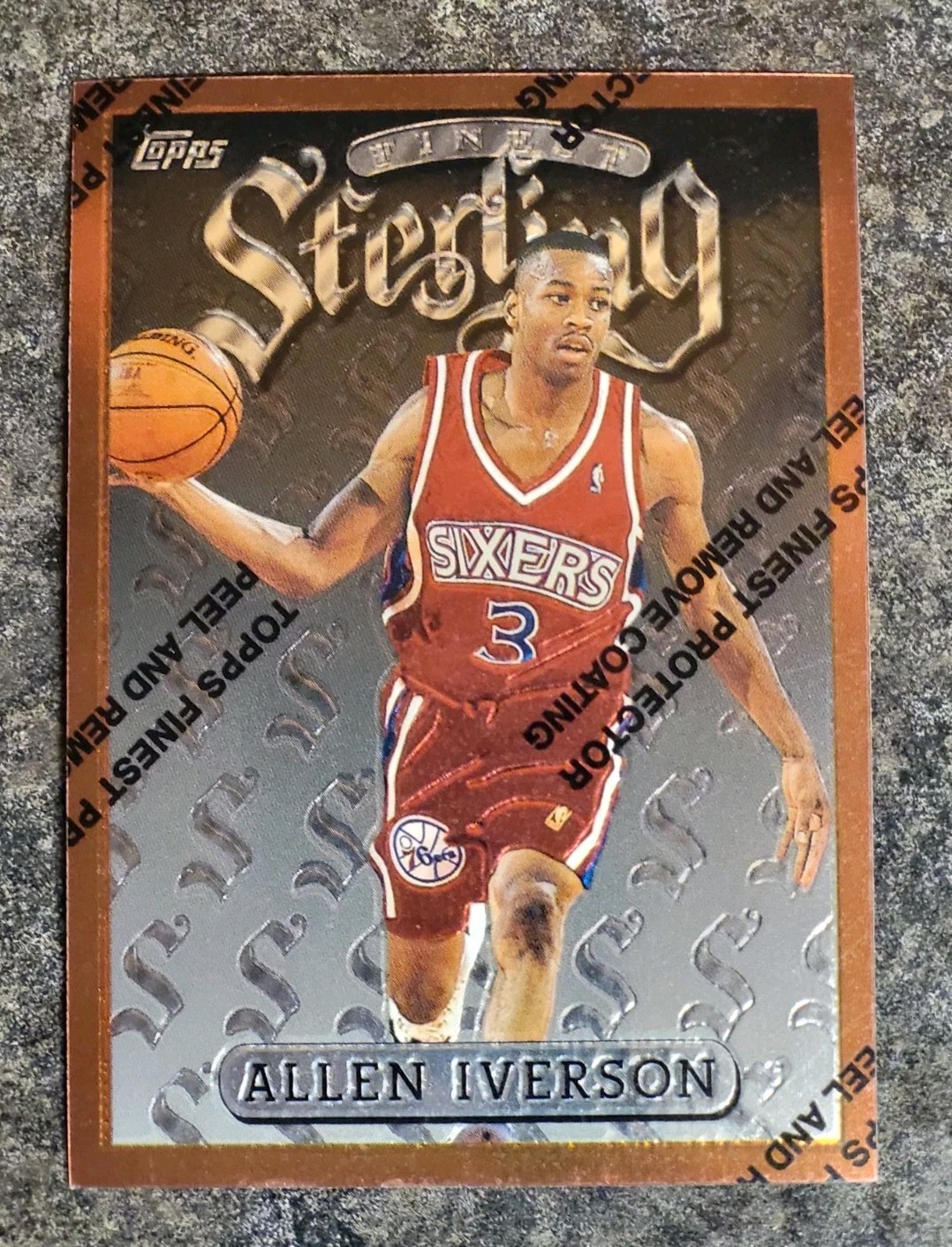 1996-97 Topps Finest Basketball Bronze Allen Iverson RC #240 HAS COATING NM MT
