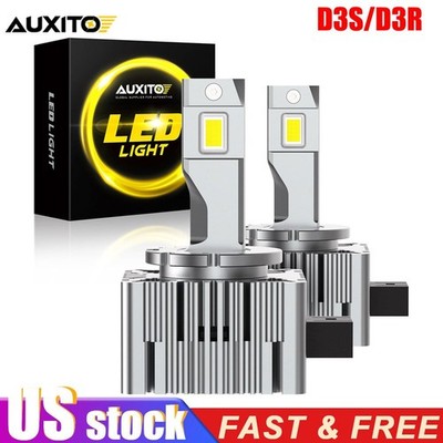 2PCS D3S D3R LED Headlight Replace HID Super Bright 6000K Plug & Play Kit CANbus