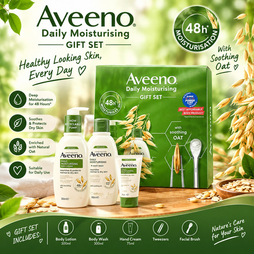 Daily Moisturising Gift Set for Normal to Dry Skin, with Soothing Oat
