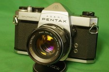 Asahi Pentax Spotmatic SP 35mm Camera w/ 55mm f/2 Super Takumar lens CLA