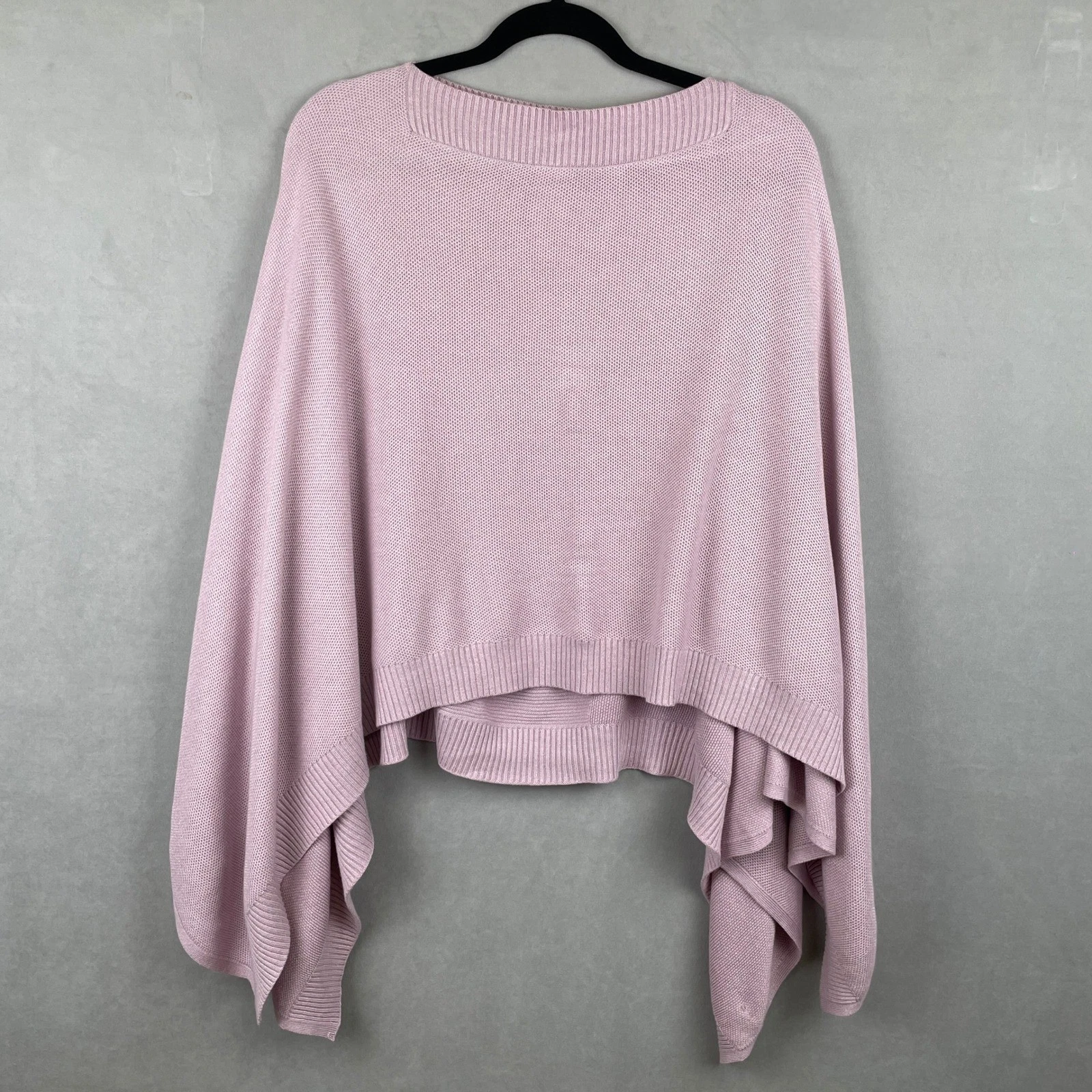 Lululemon Forward Fold Poncho Vintage Mauve Pink Viscose Silk Blend Knit Wrap OS