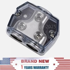 2 Way Distribution Block 0-4 AWG In, 0-4 AWG Out Car Audio Amp Power or Ground