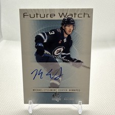 Michael Eyssimont 2022-23 SP Authentic Future Watch Auto Retro Winnipeg Jets