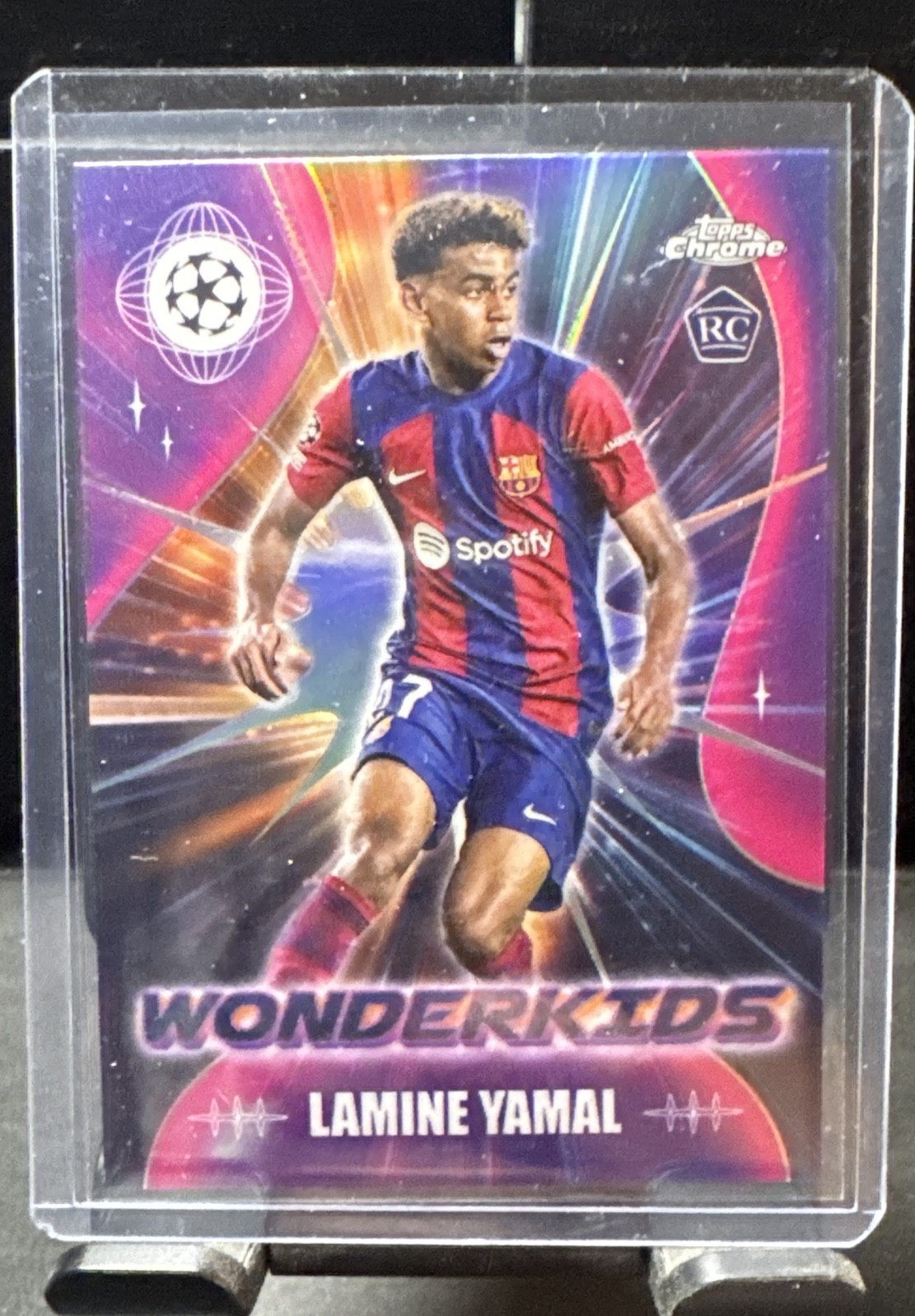 2023-24 Topps Chrome UEFA Club Competitions - Wonderkids Lamine Yamal #WK-3 (RC)