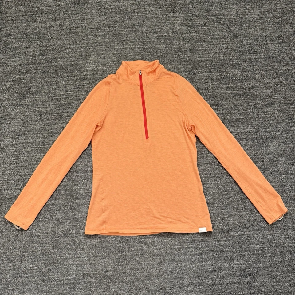 Patagonia 1/4 Zip Pullover Women Small Merino Wool Blend Long Sleeve Base Layer - Image 2 of 4