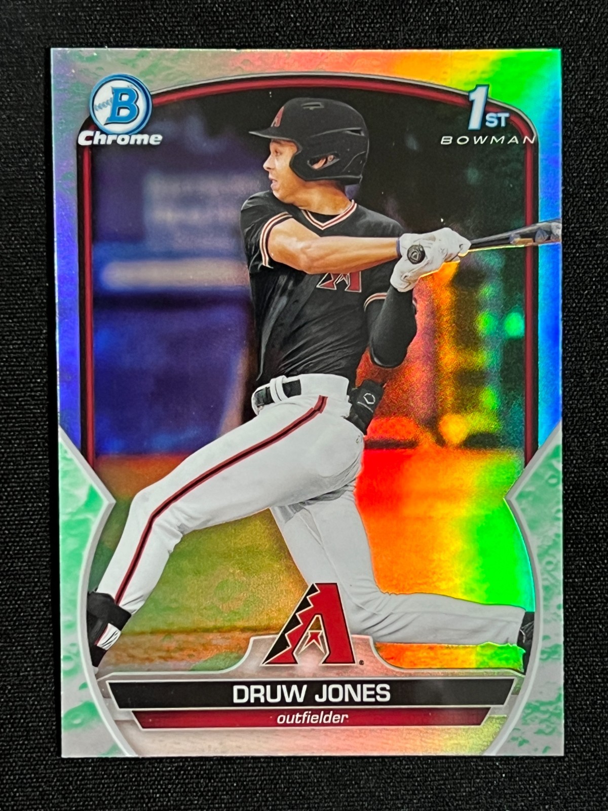 2023 Bowman Chrome Prospects Druw Jones #BCP-25 Lunar Glow Refractor (RC) - EX