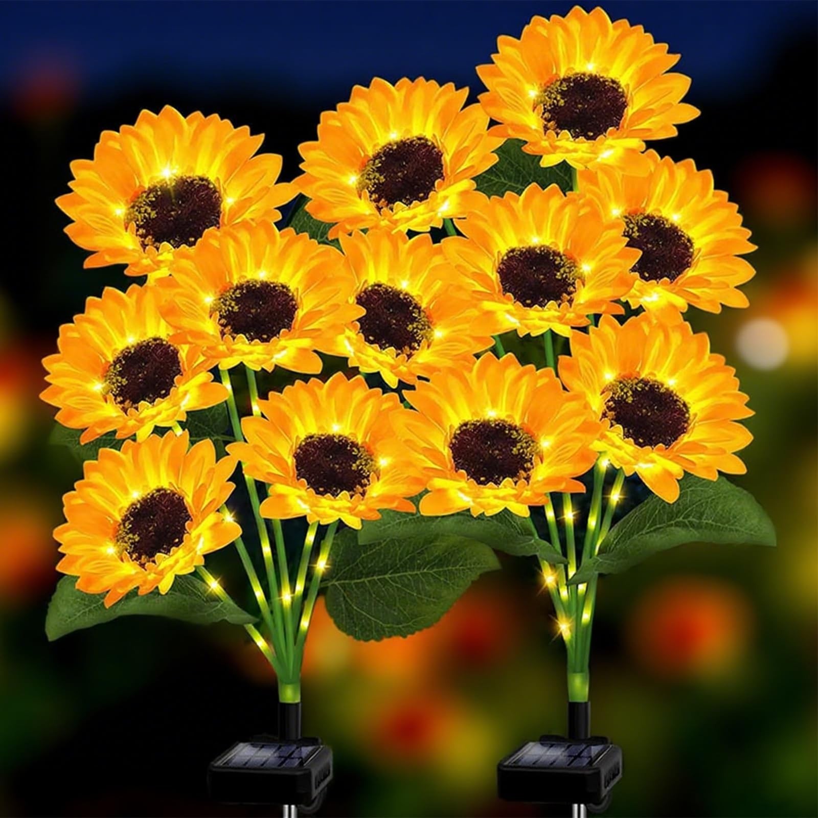 2 Pack Solar Garden Lights Outdoor Waterproof, Decorative Solarlights with 12...