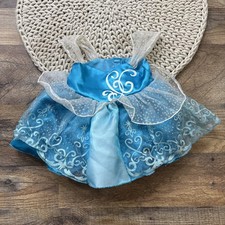 Build A Bear Blue Sparkly Cinderella Dress Costume For BABW Plush Bears