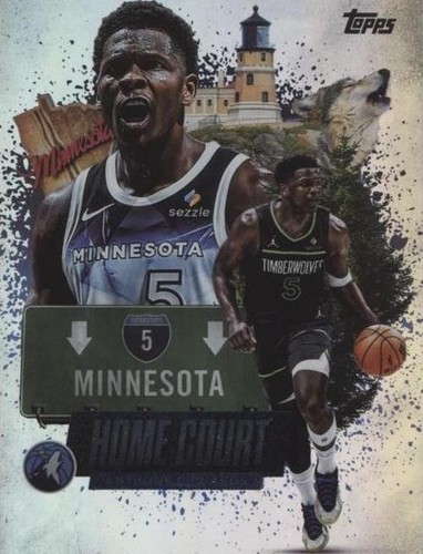 Anthony Edwards 2025-26 Topps Flagship 287 Purple Rainbow Foil 
