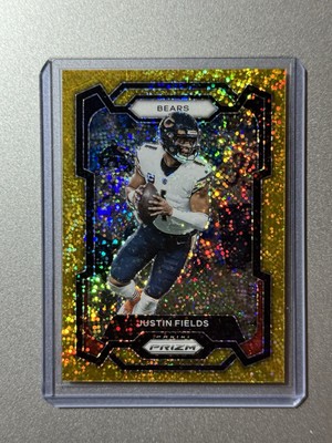Justin Fields Chicago Bears Panini Prizm NFL 2023 GOLD SPARKLE PRIZM SSP /24