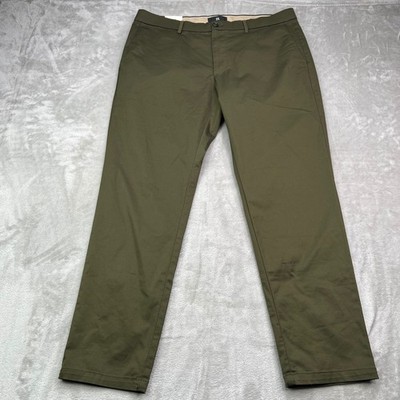 Banana Republic Slim Core Temp Chino Pants Mens 35x30 Olive Green